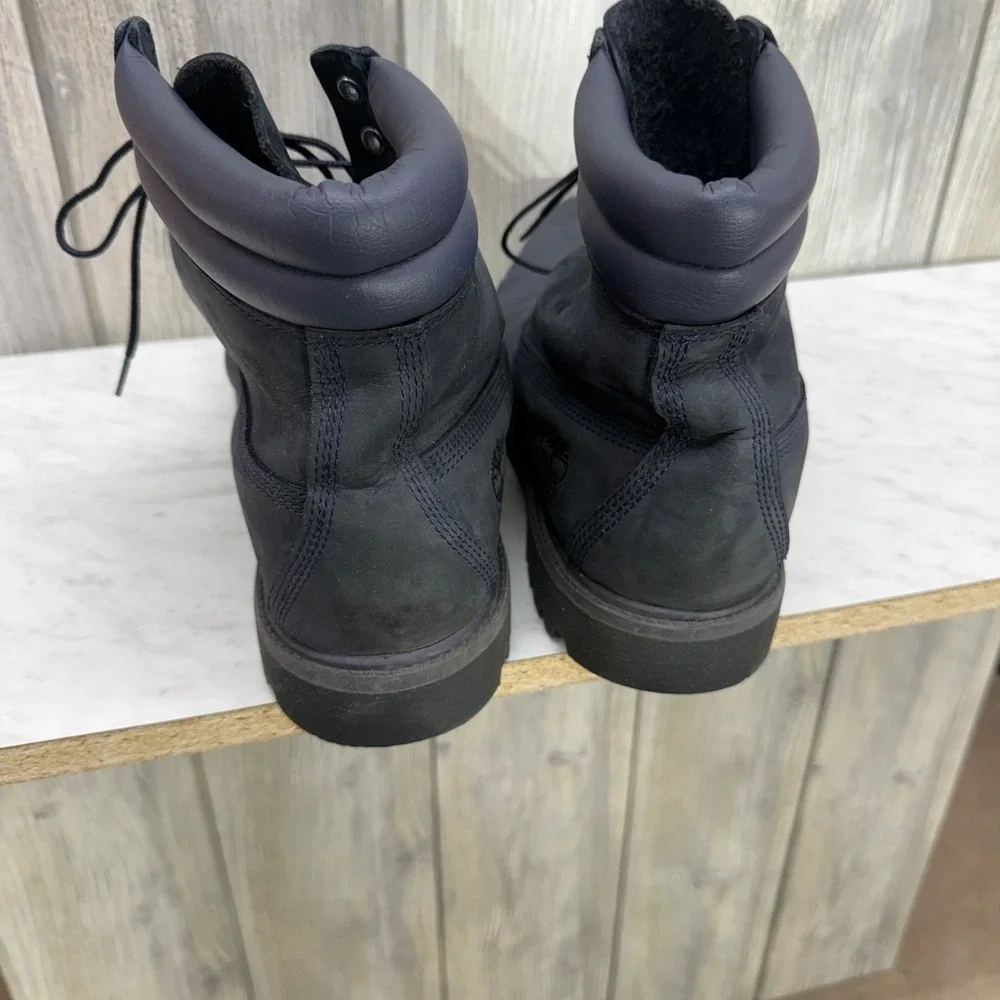 Timberland 6 Inch Premium Waterproof Boots Navy Blue Nubuck A1L3C Mens 12W